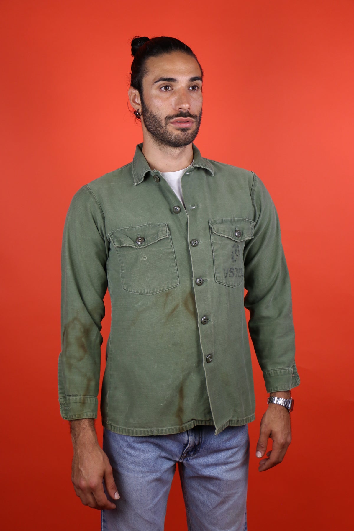 USMC OG-107 3rd Pattern Shirt - vintage clothing clochard92.com