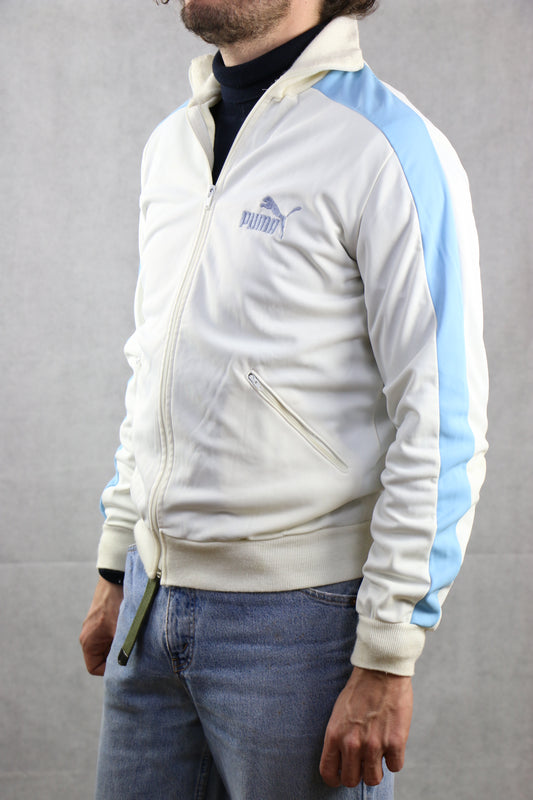 Puma White Track Jacket - vintage clothing clochard92.com