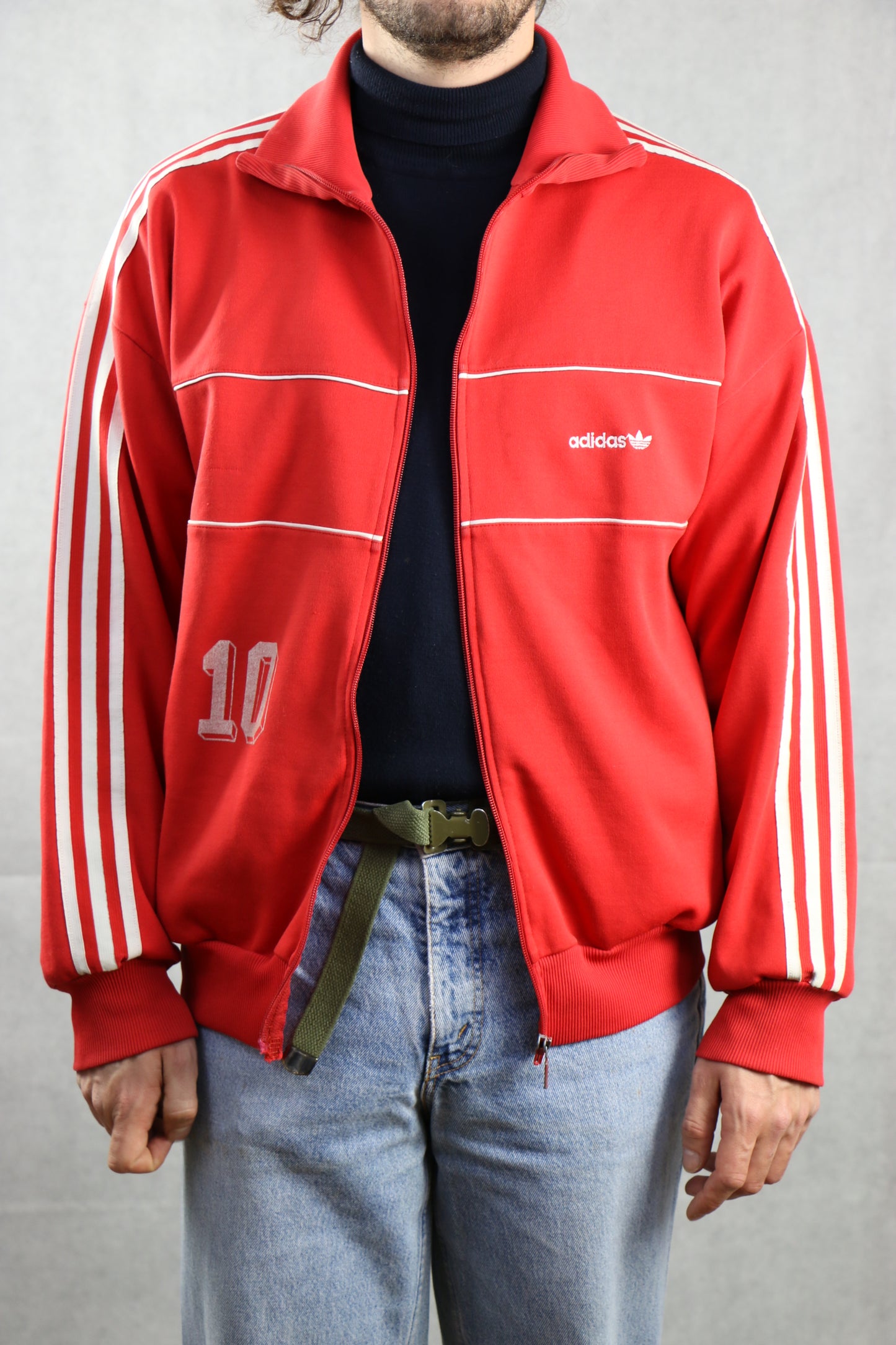 Adidas Red Track Jacket - vintage clothing clochard92.com