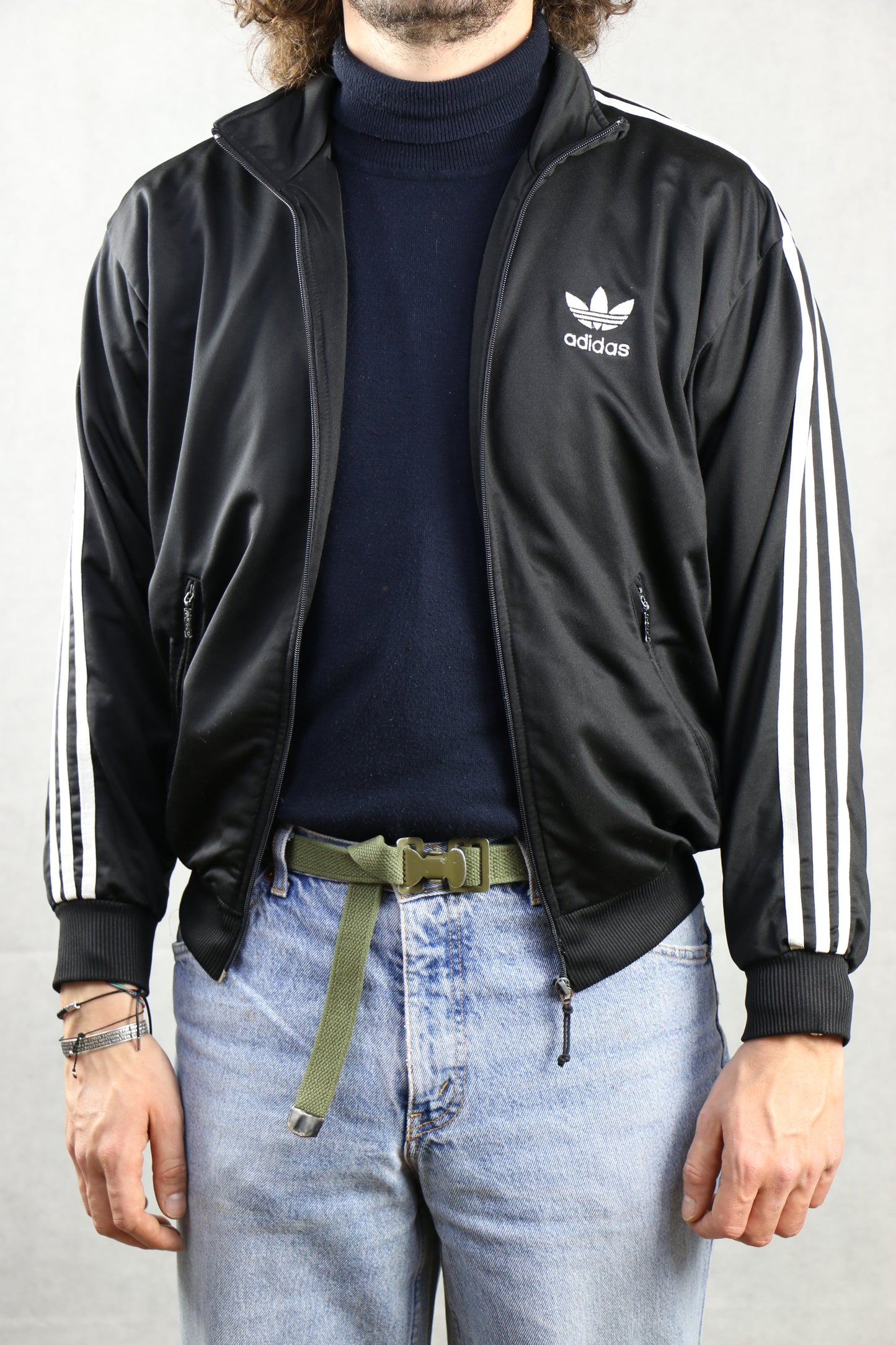 Adidas Track Jacket Classic Black - vintage clothing clochard92.com