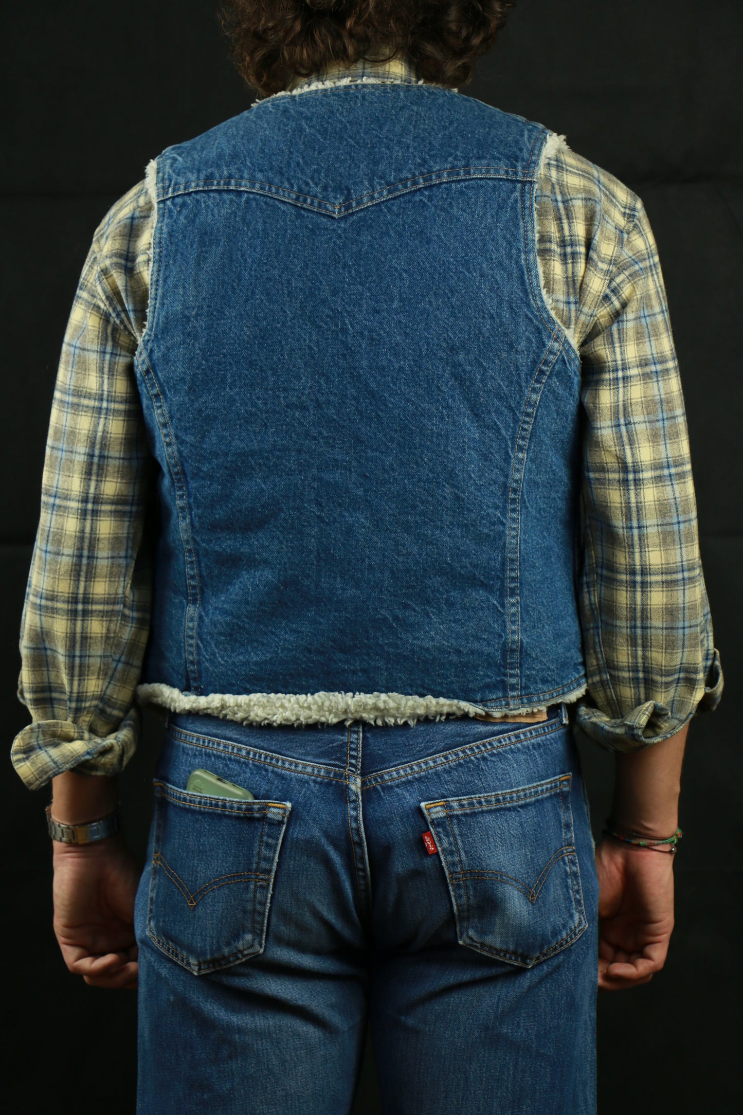 LEVI'S Orange Tag Shearling Denim Vest, clochard92.com