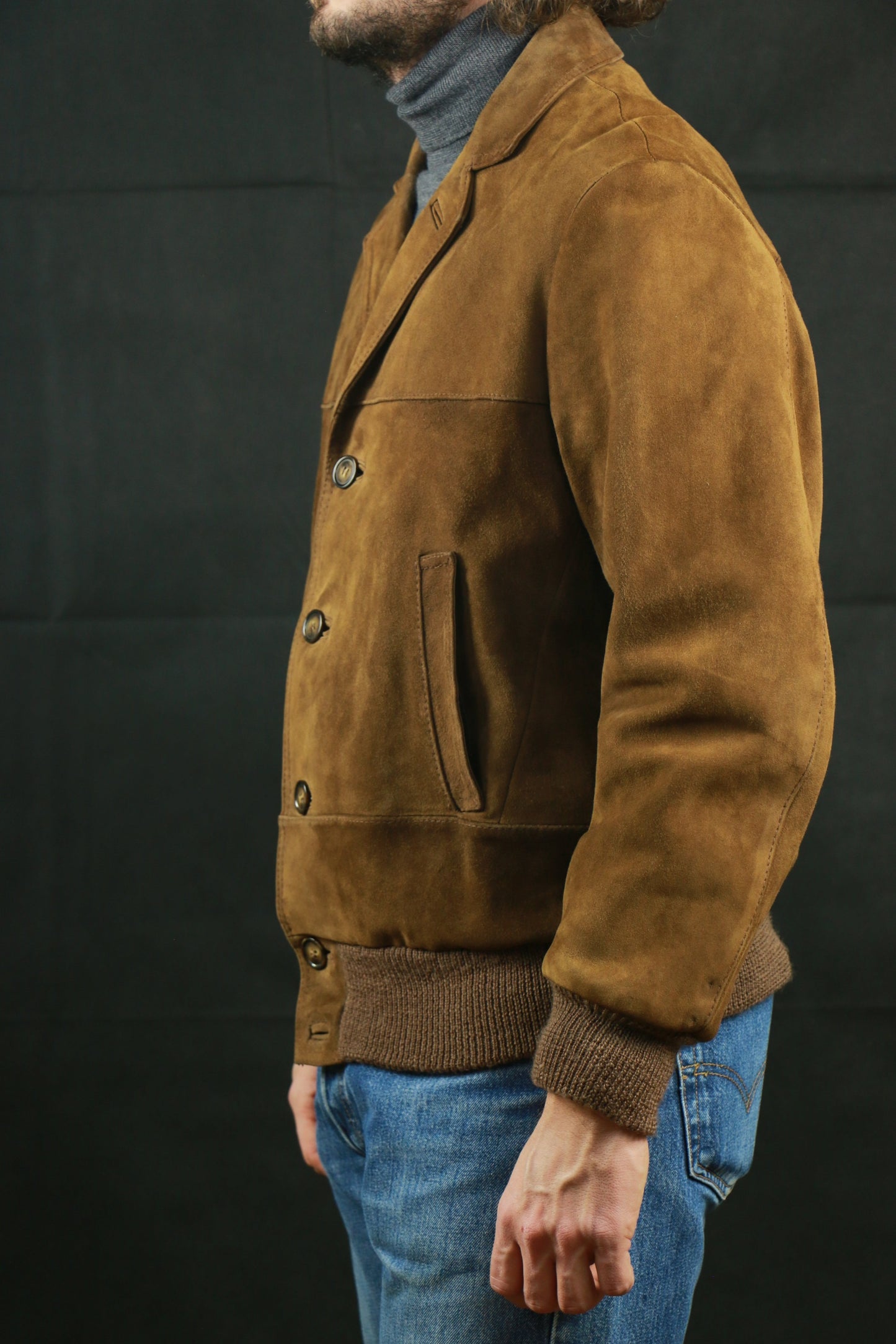 Deerskin Suede Jacket Cardigan Cut, clochard92.com
