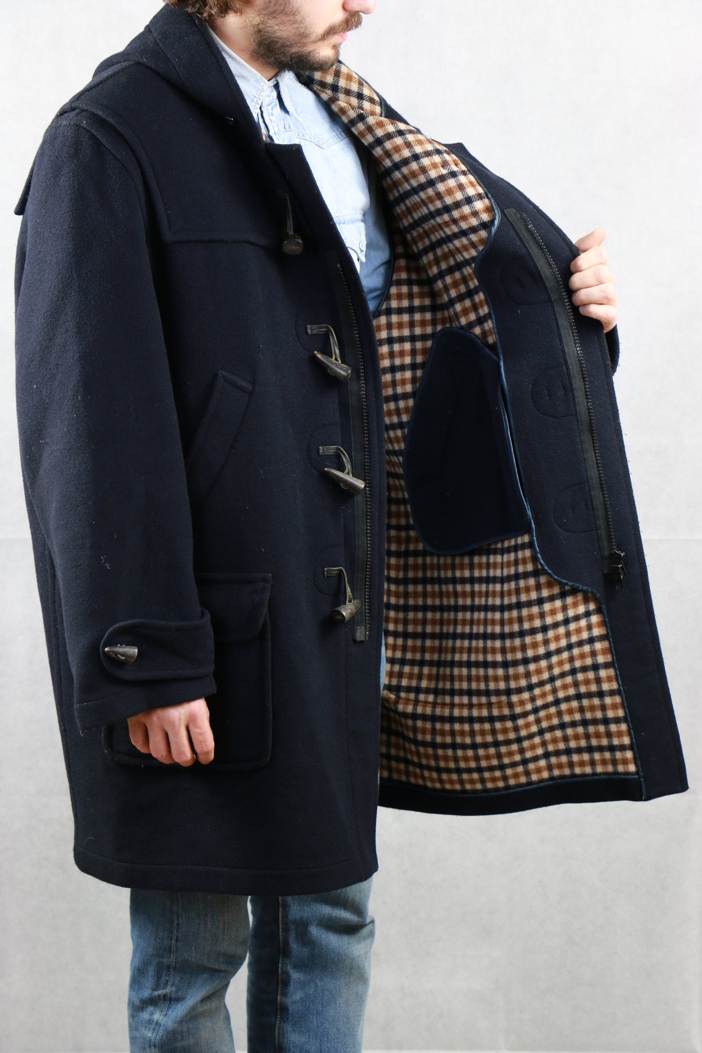 Aquascutum Montgomery Coat with Zip - vintage clouthing clochard92.com