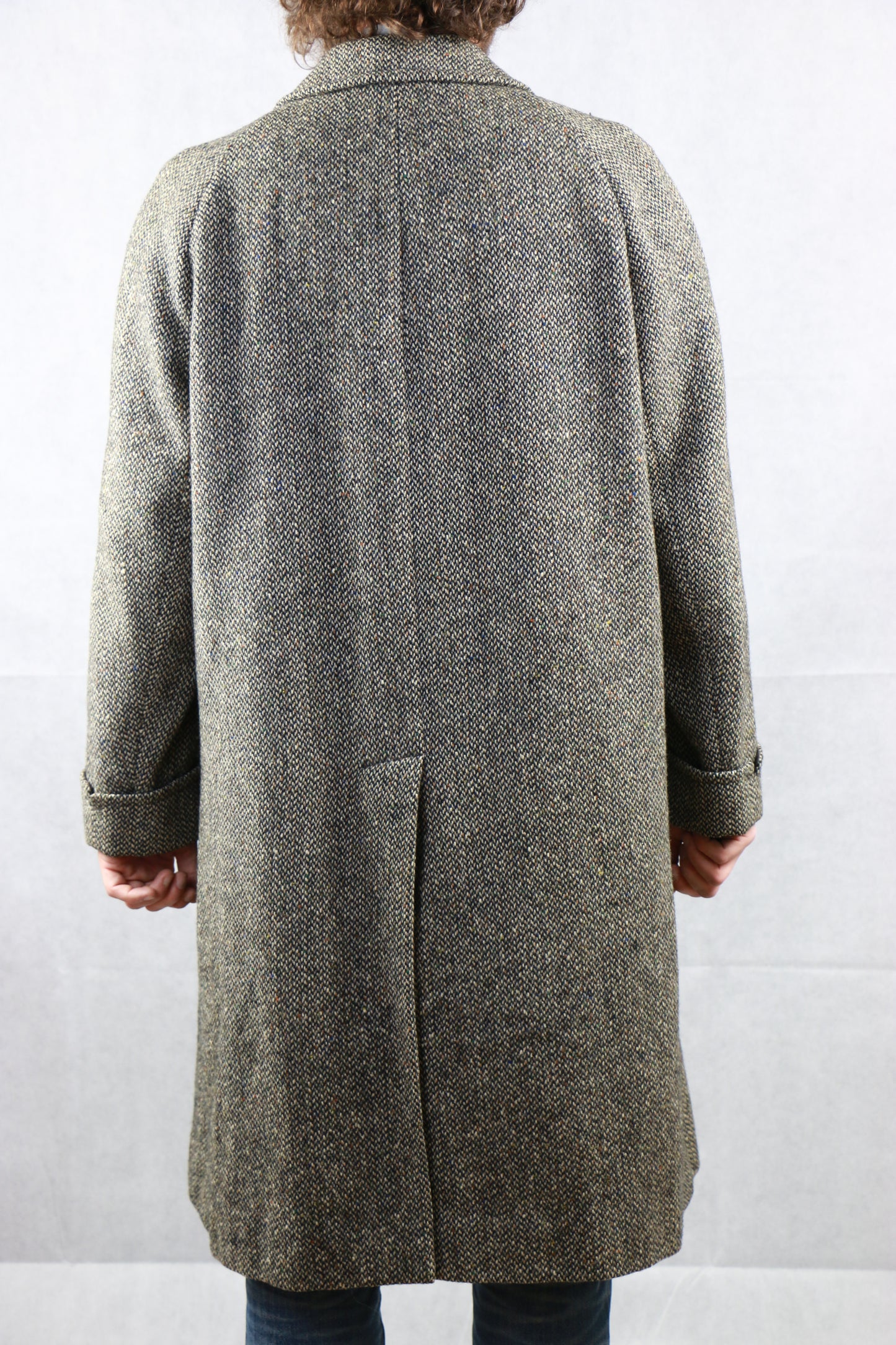 Aquascutum Tweed Coat Wooden Buttons - vintage clothing clochard92.com