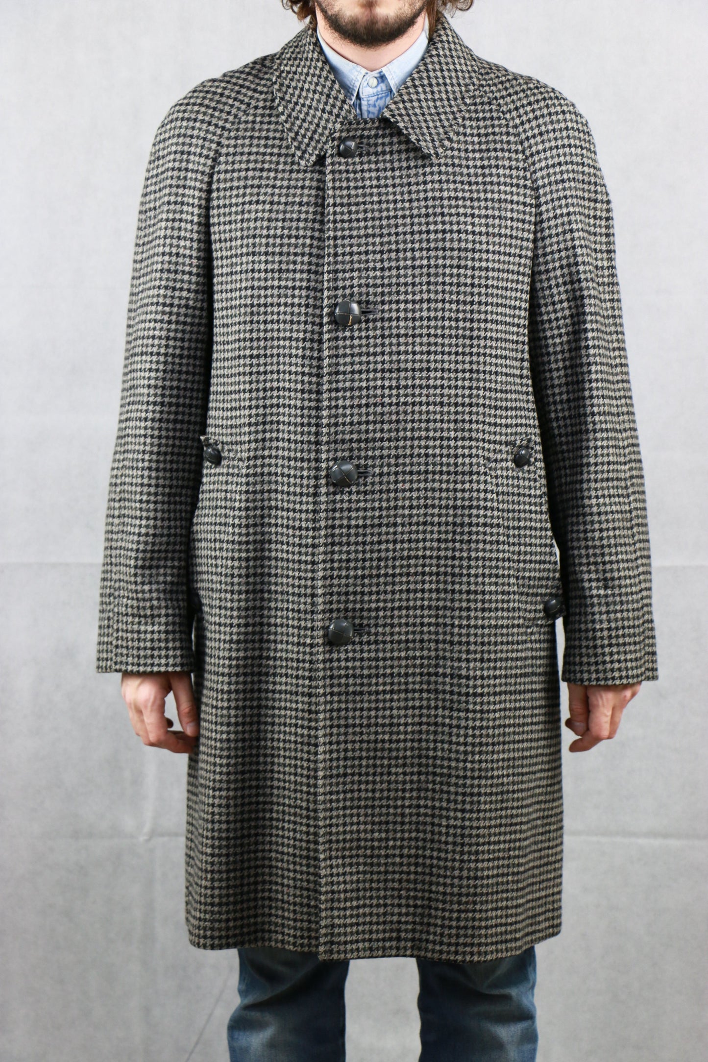 Aquascutum Checkered Tweed Coat - clothing vintage clochard92.com