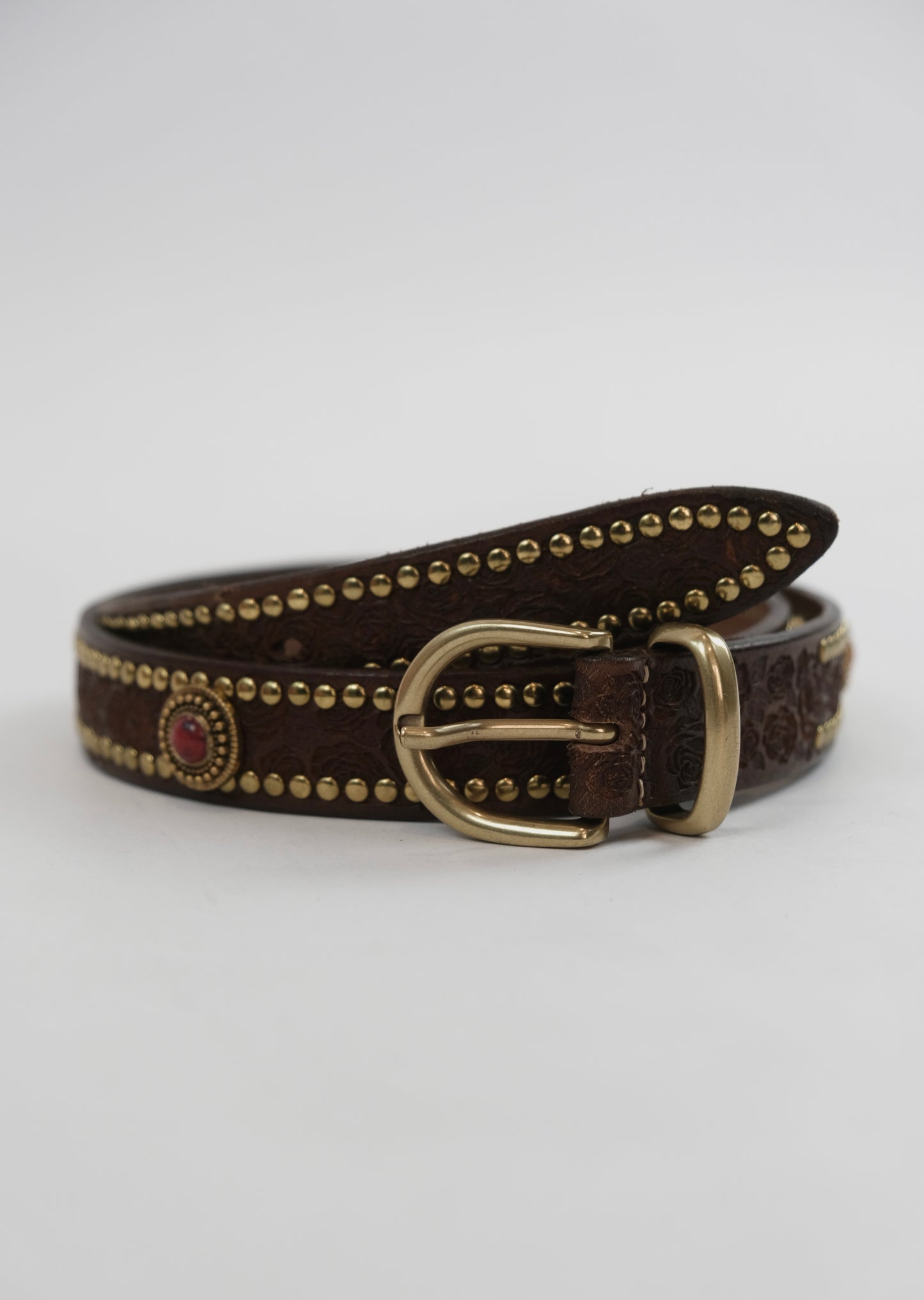 Western leather belt