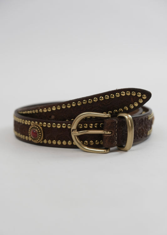 Western leather belt