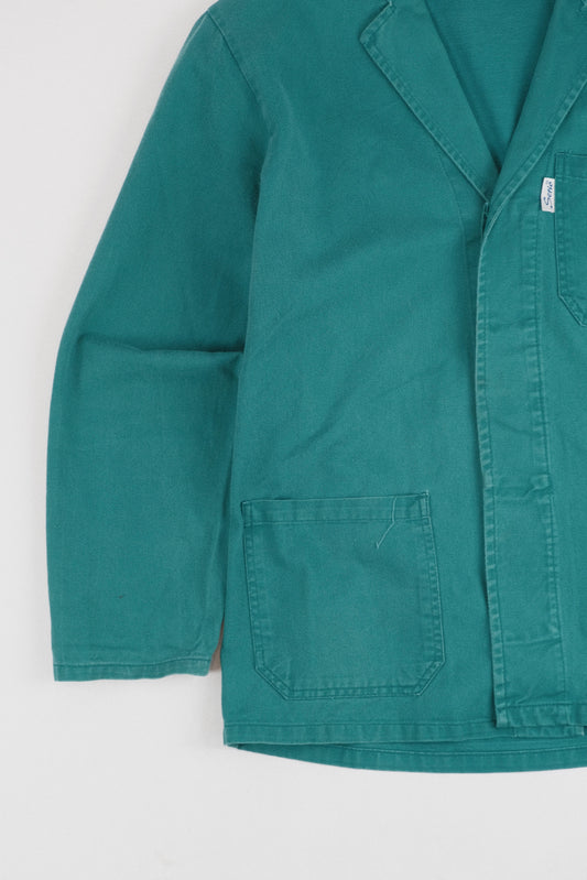 70s green work jacket M