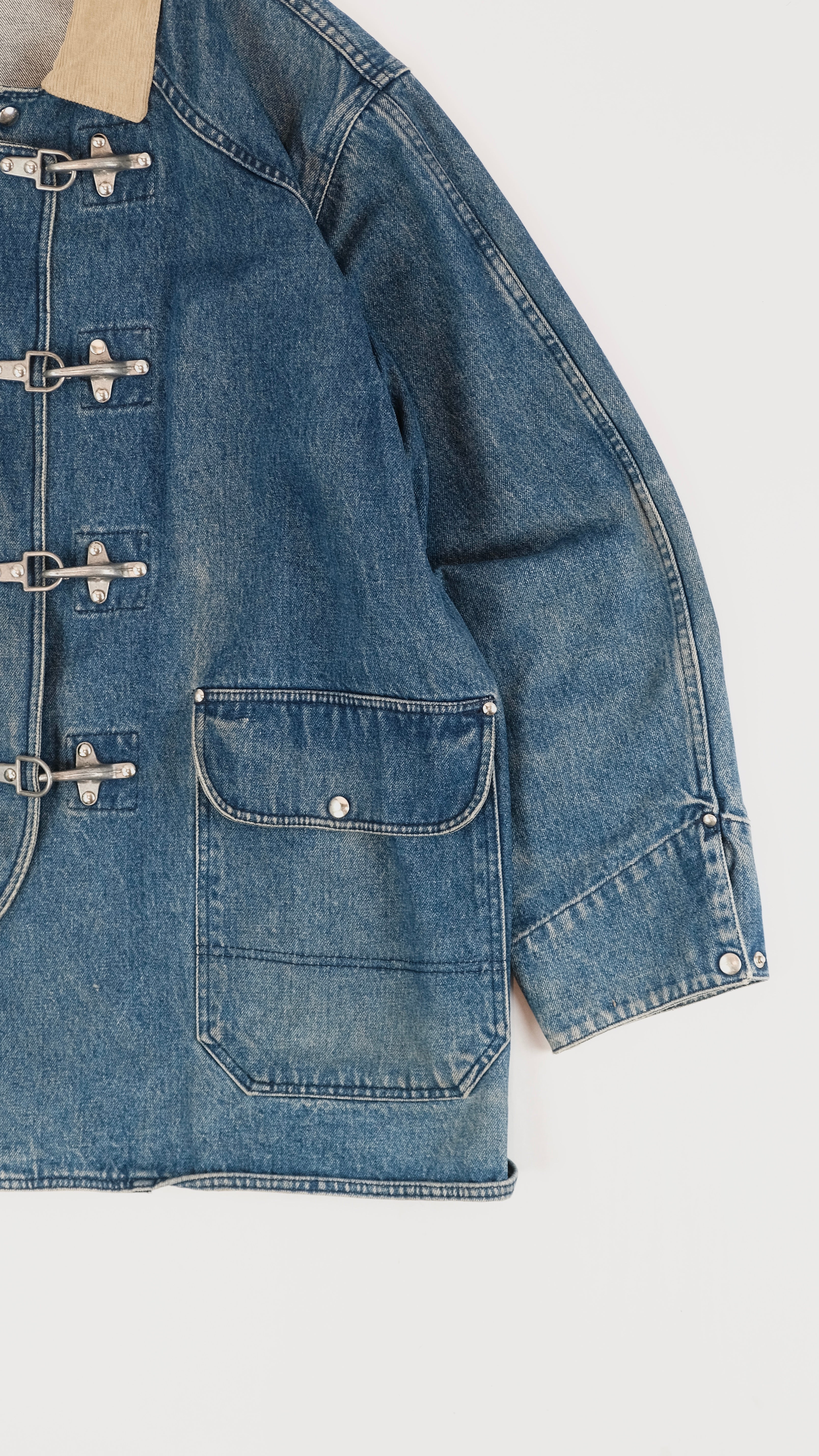 90s Ralph Lauren denim hooks jacket L ~ Vintage Store Clochard92.com