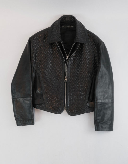 80s Calugi e Giannelli leather jacket M