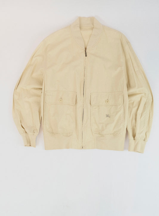 80s Burberry light bomber jacket S