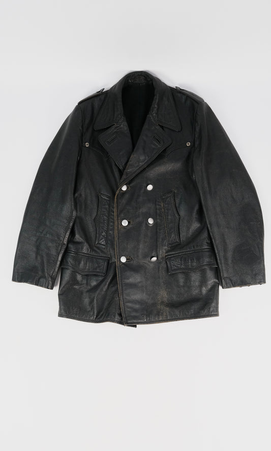 Vintage German police leather jacket