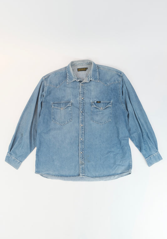 80s Lee western denim shirt XL