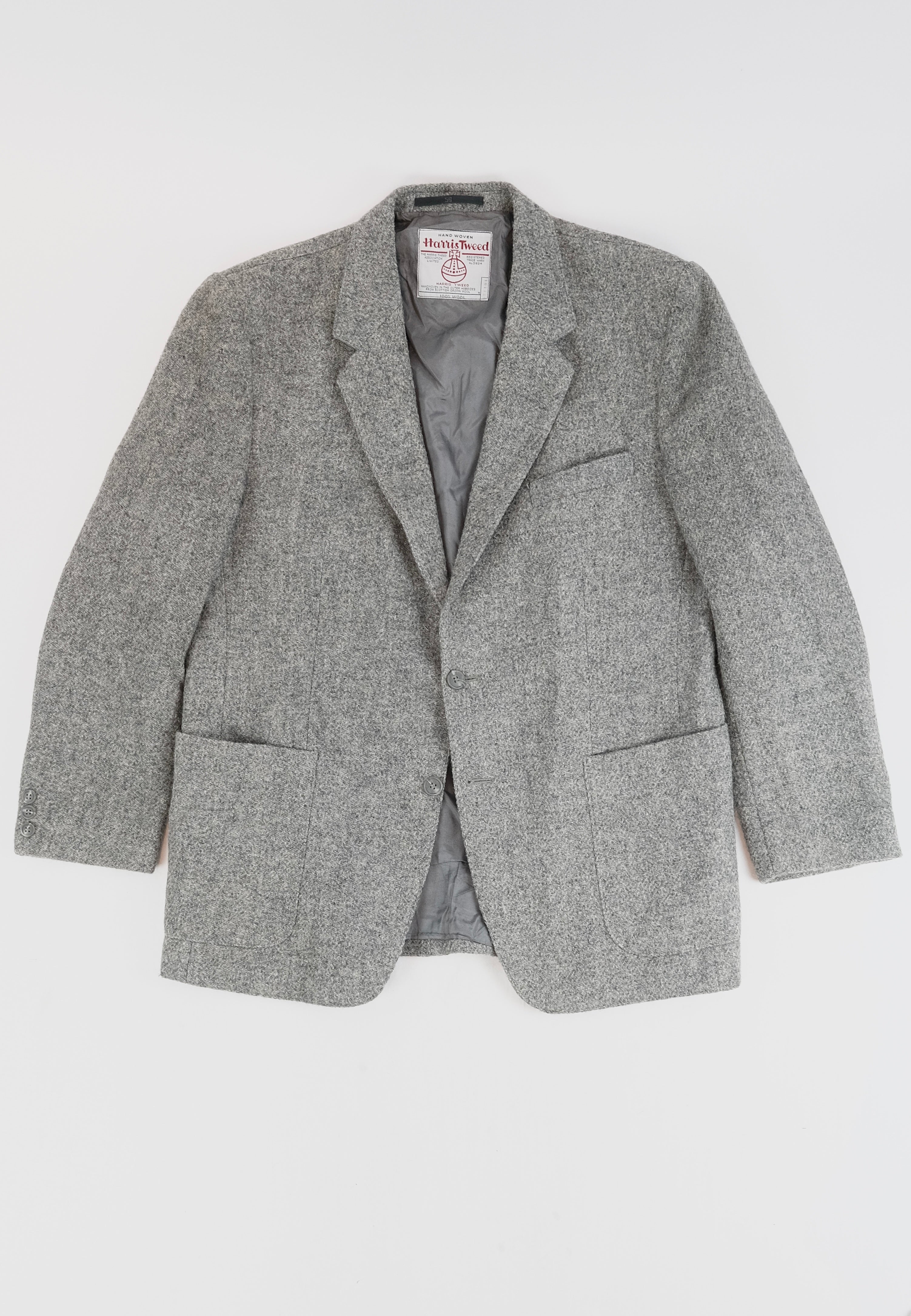 80s Harris Tweed grey Jacket ~ Vintage Store Clochard92.com