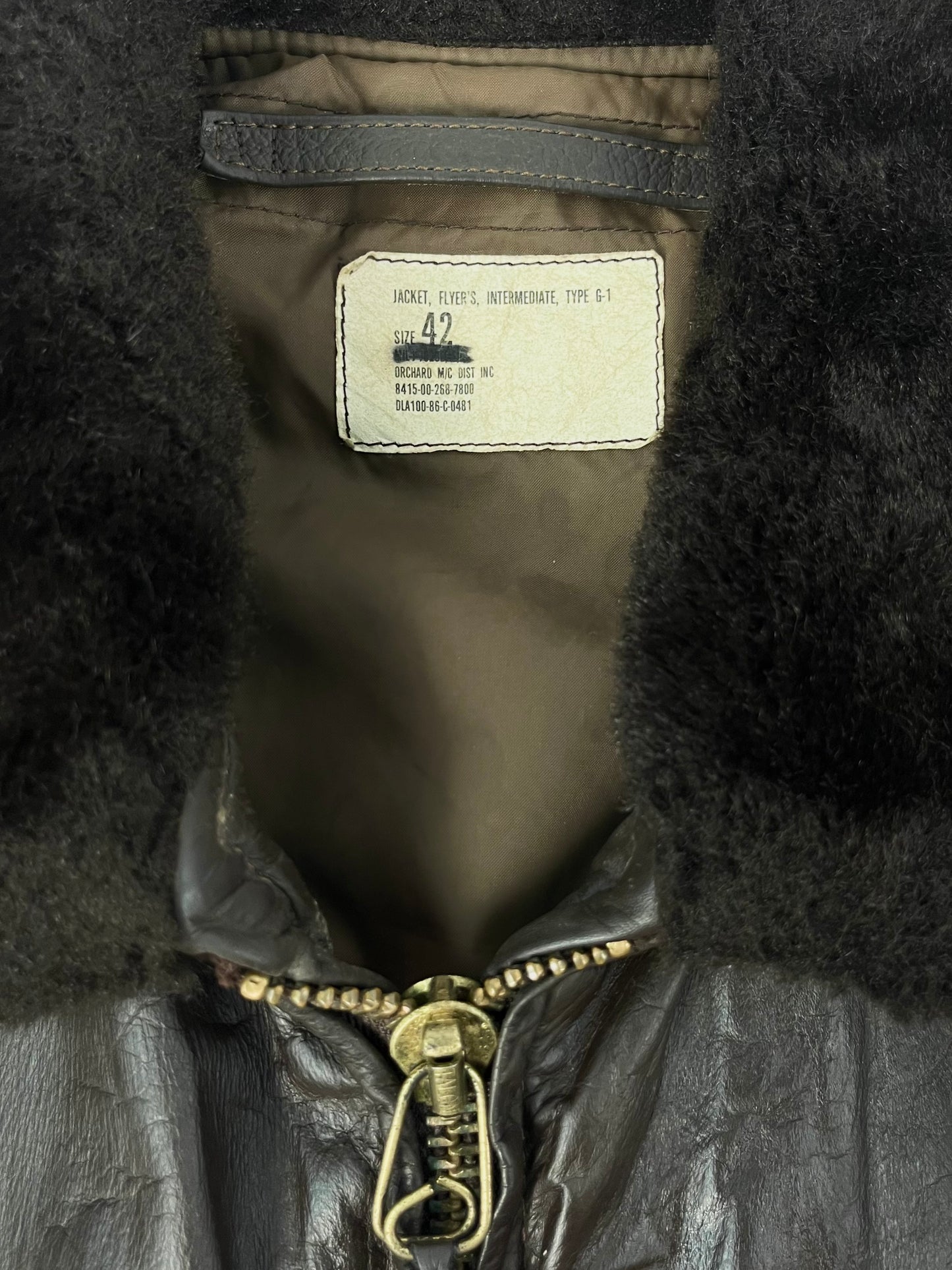 80s G-1 USN leather jacket M