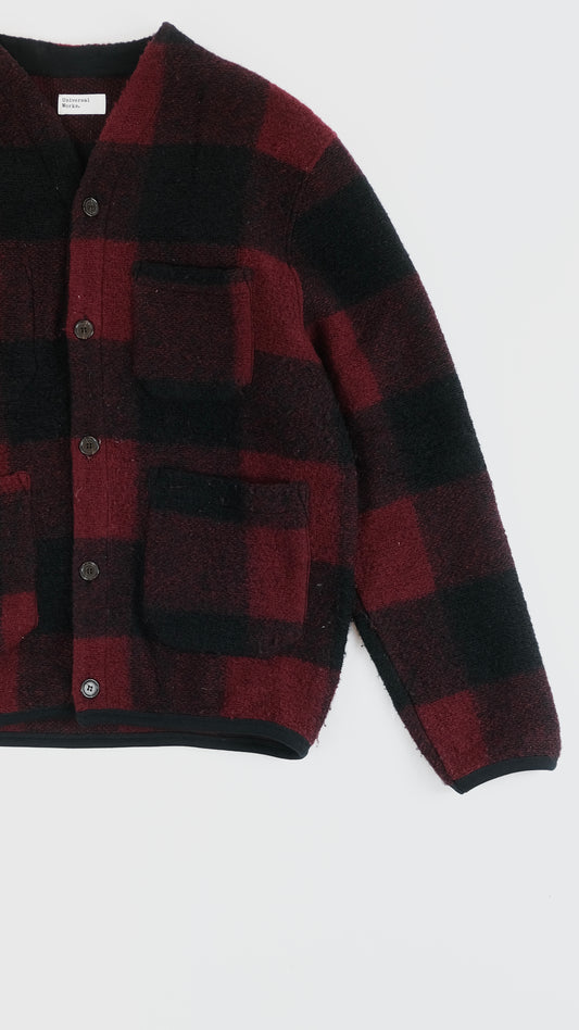 Universal works Buffalo plaid cardigan M