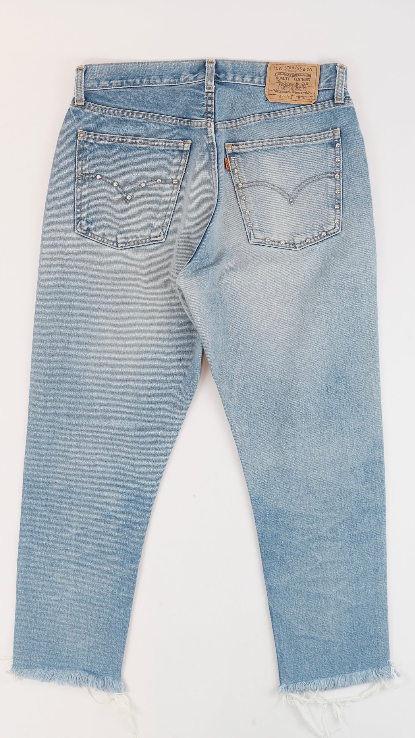 90s Levi's embossed punk jeans 615 w34