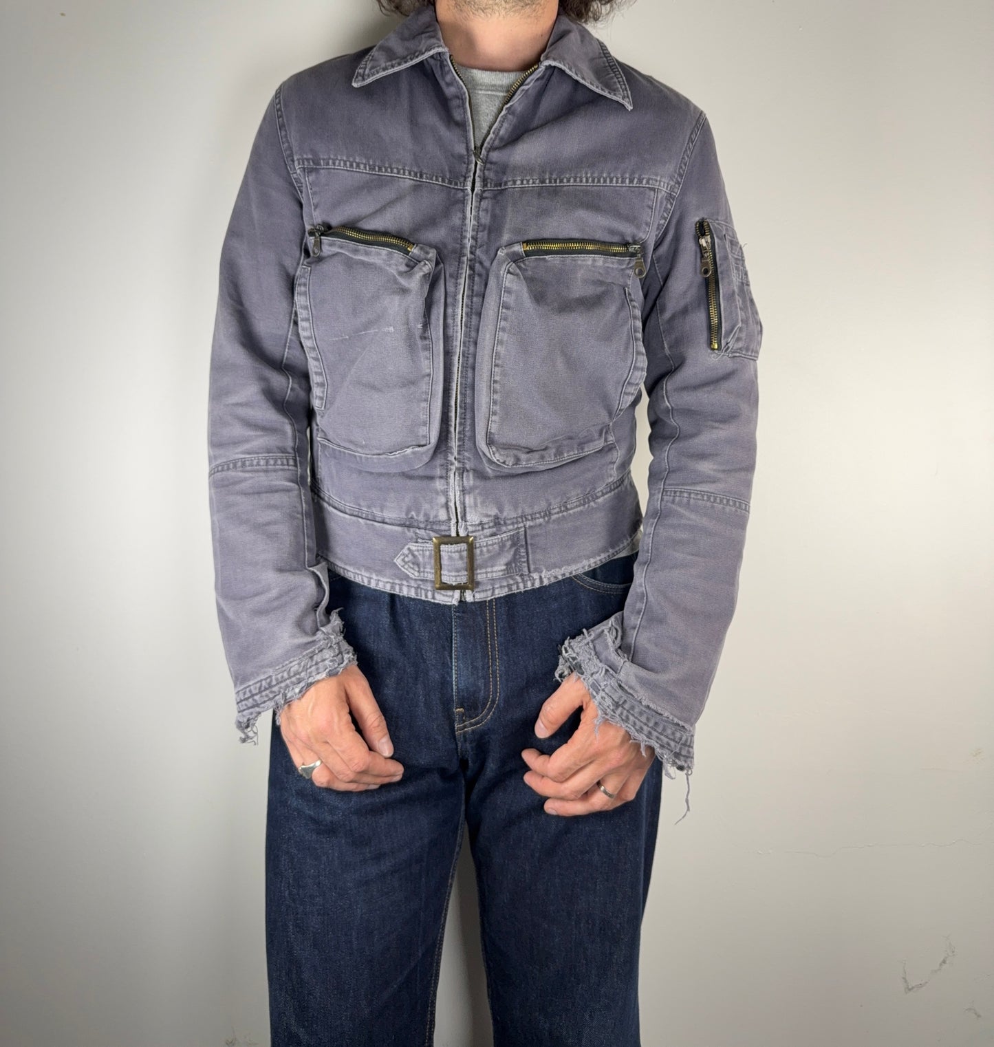 Giacca da lavoro effetto invecchiato taglia M