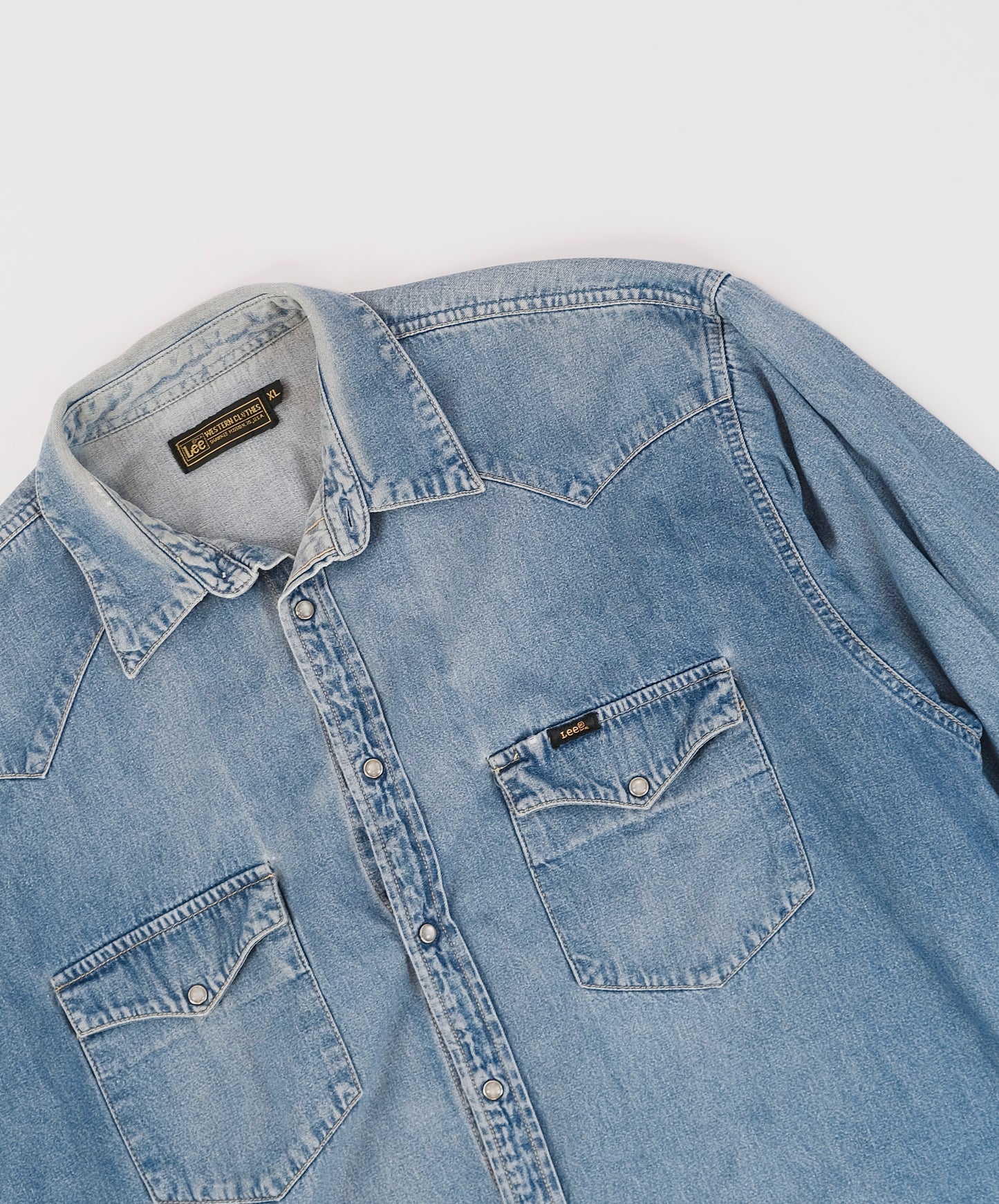 80s Lee western denim shirt XL