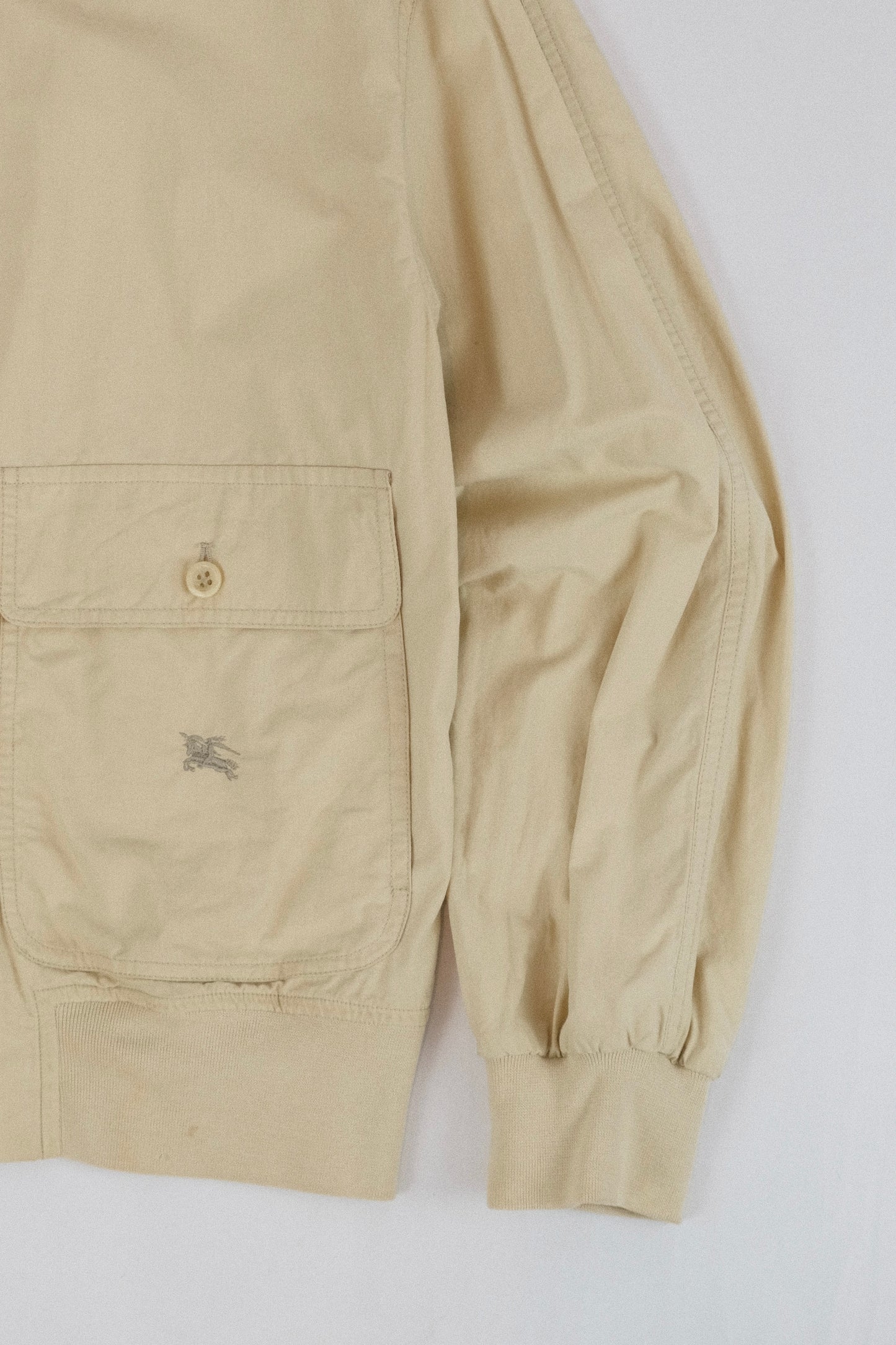 80s Burberry light bomber jacket S