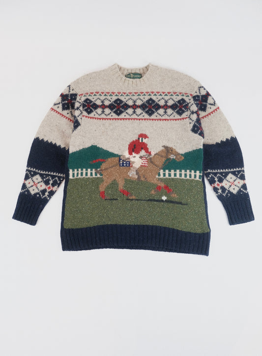 90s John Ashfield knitted horse sweater