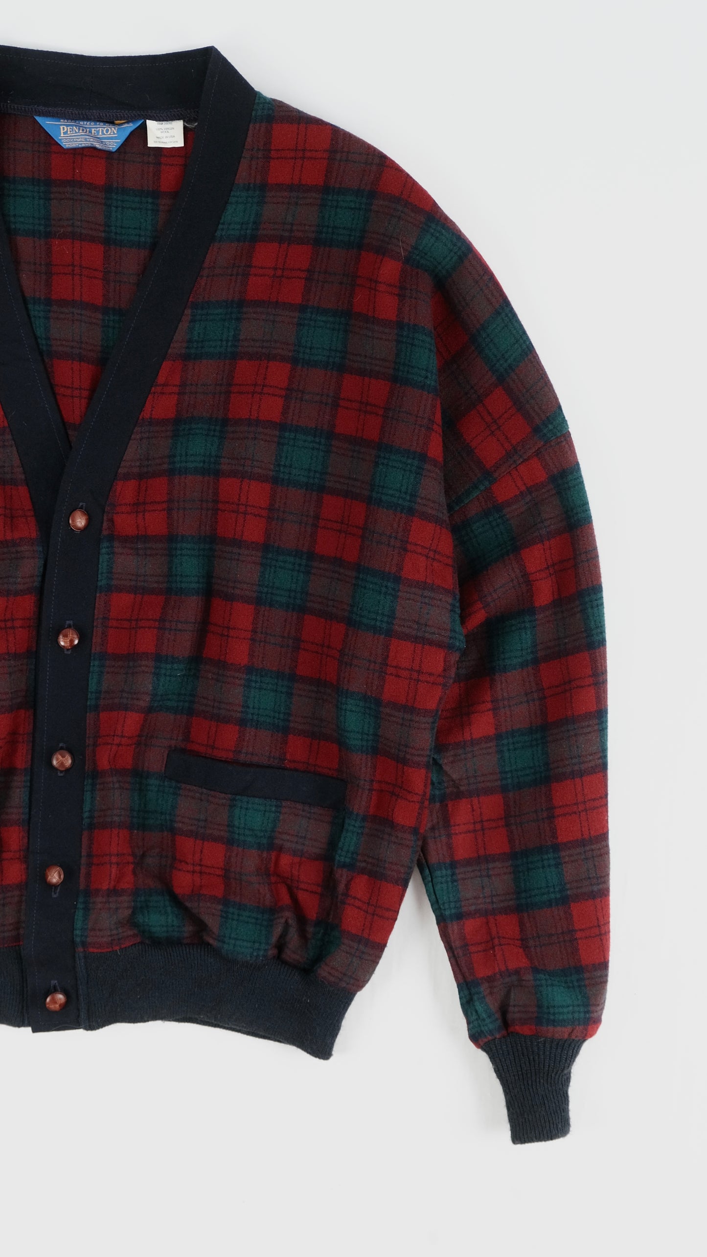 80s Pendleton tartan Cardigan L
