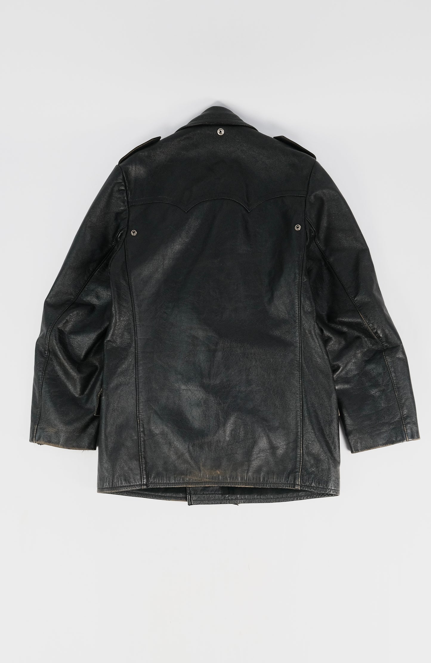 Vintage German police leather jacket