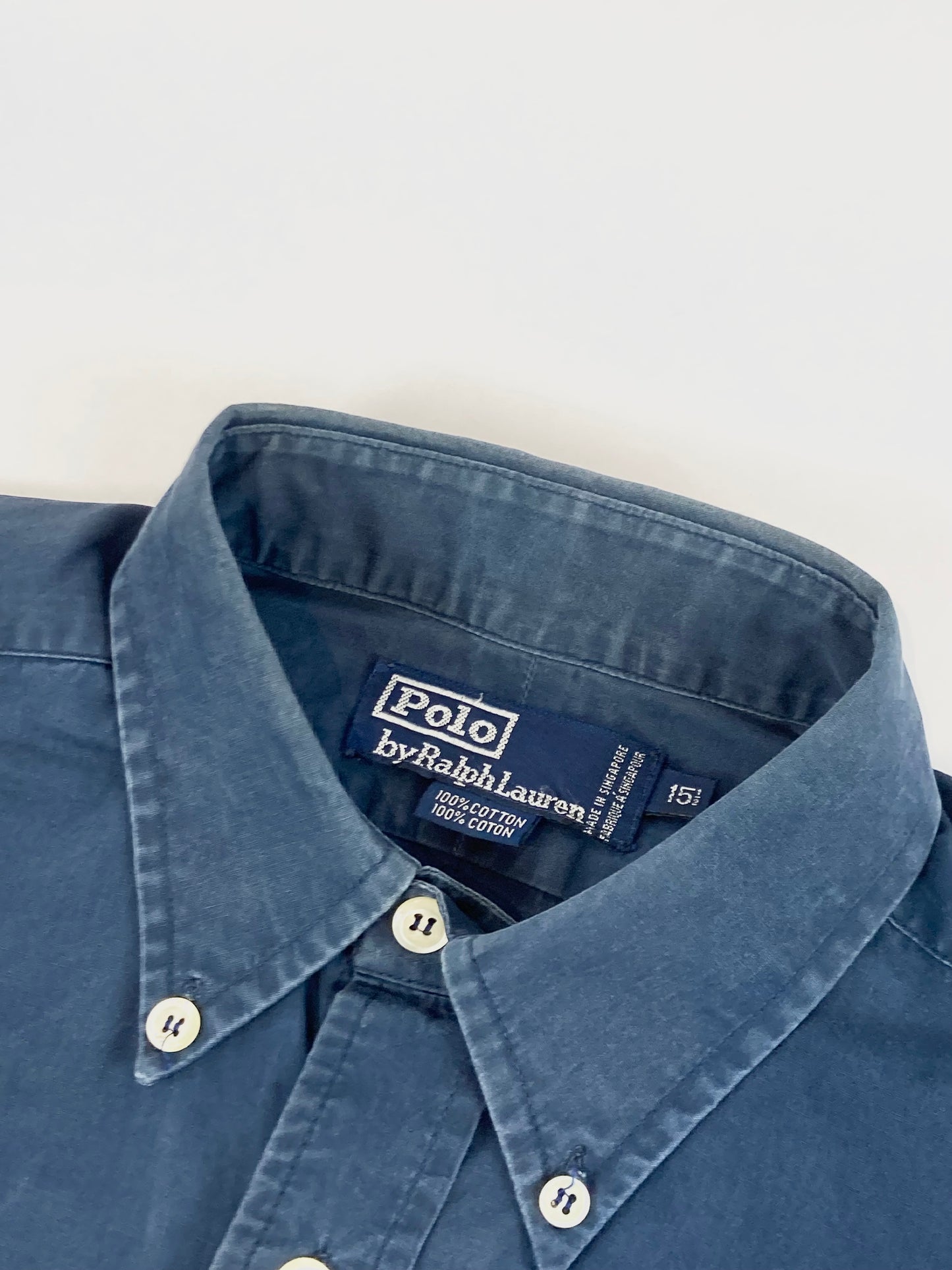 80s Ralph Lauren blue button down shirt