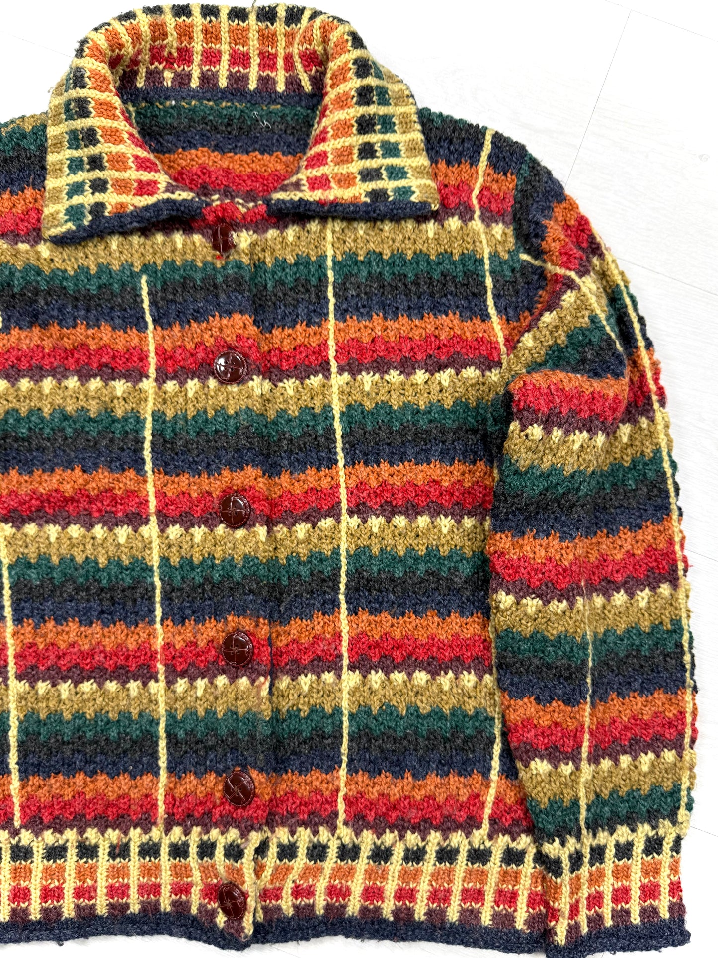 Handmade Colourful Cardigan M