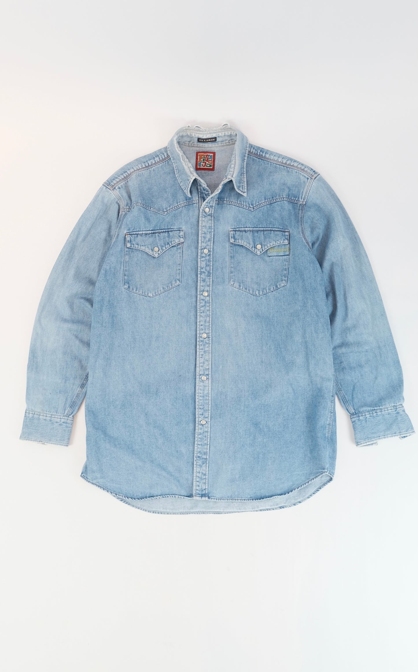 80s Fiorucci western denim shirt XL