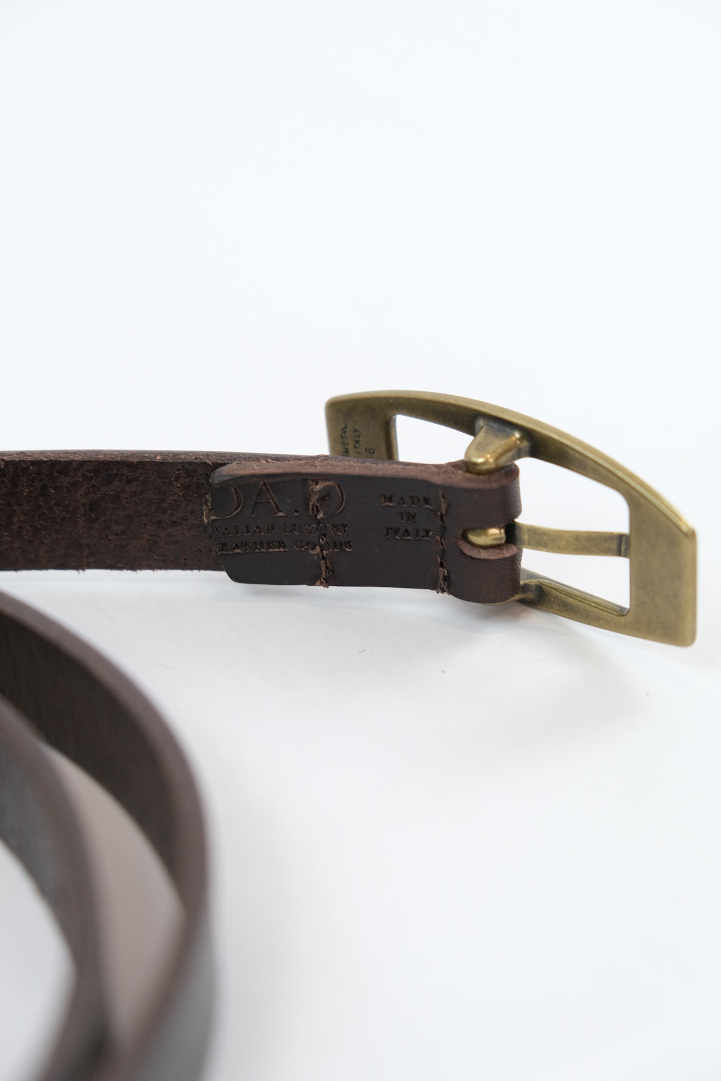 Western slim leather belt