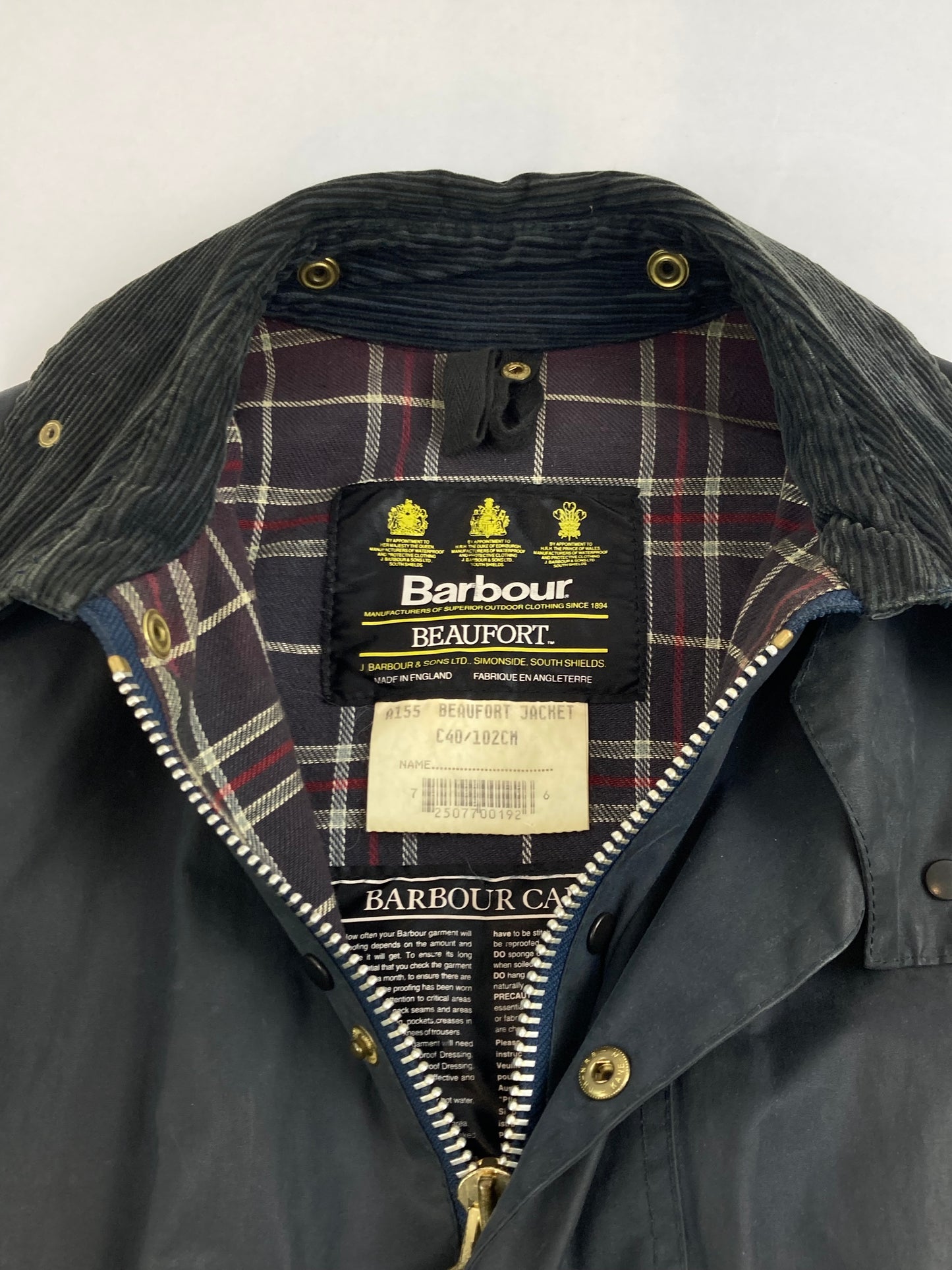 Vintage Blue Barbour Beaufort C40