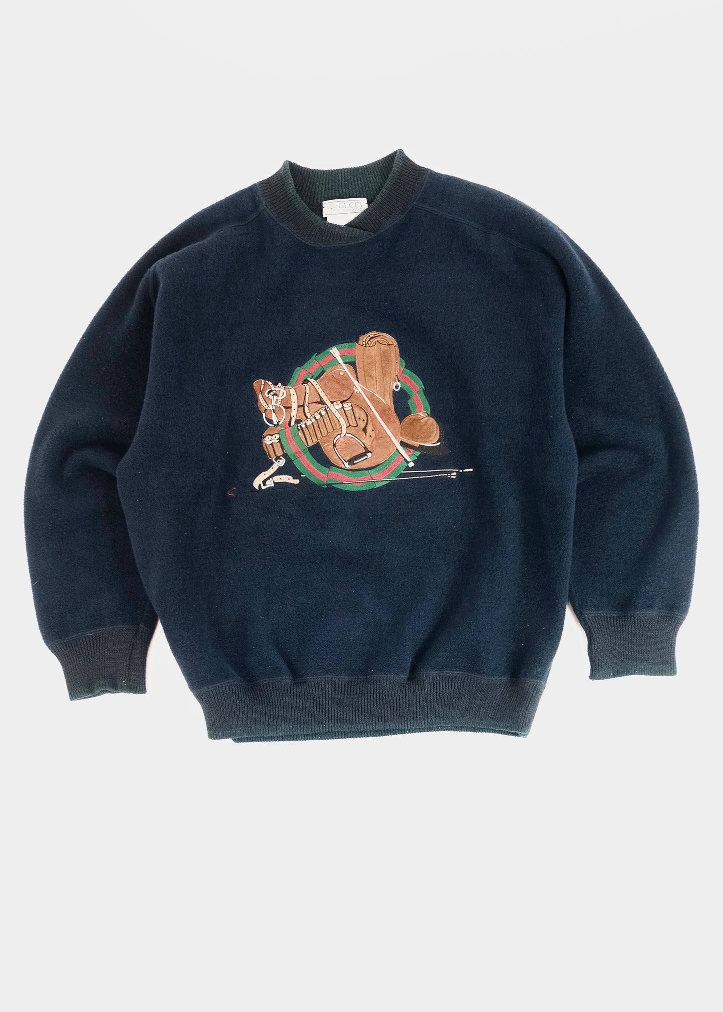 70s Gucci embroided sweater L