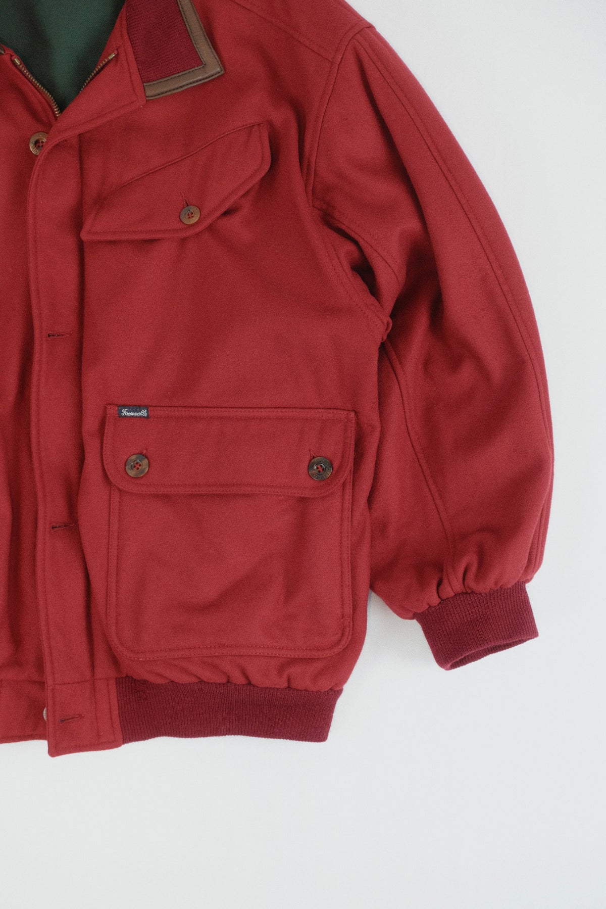 Giacca bomber in lana Flaconnable anni '80, taglia L
