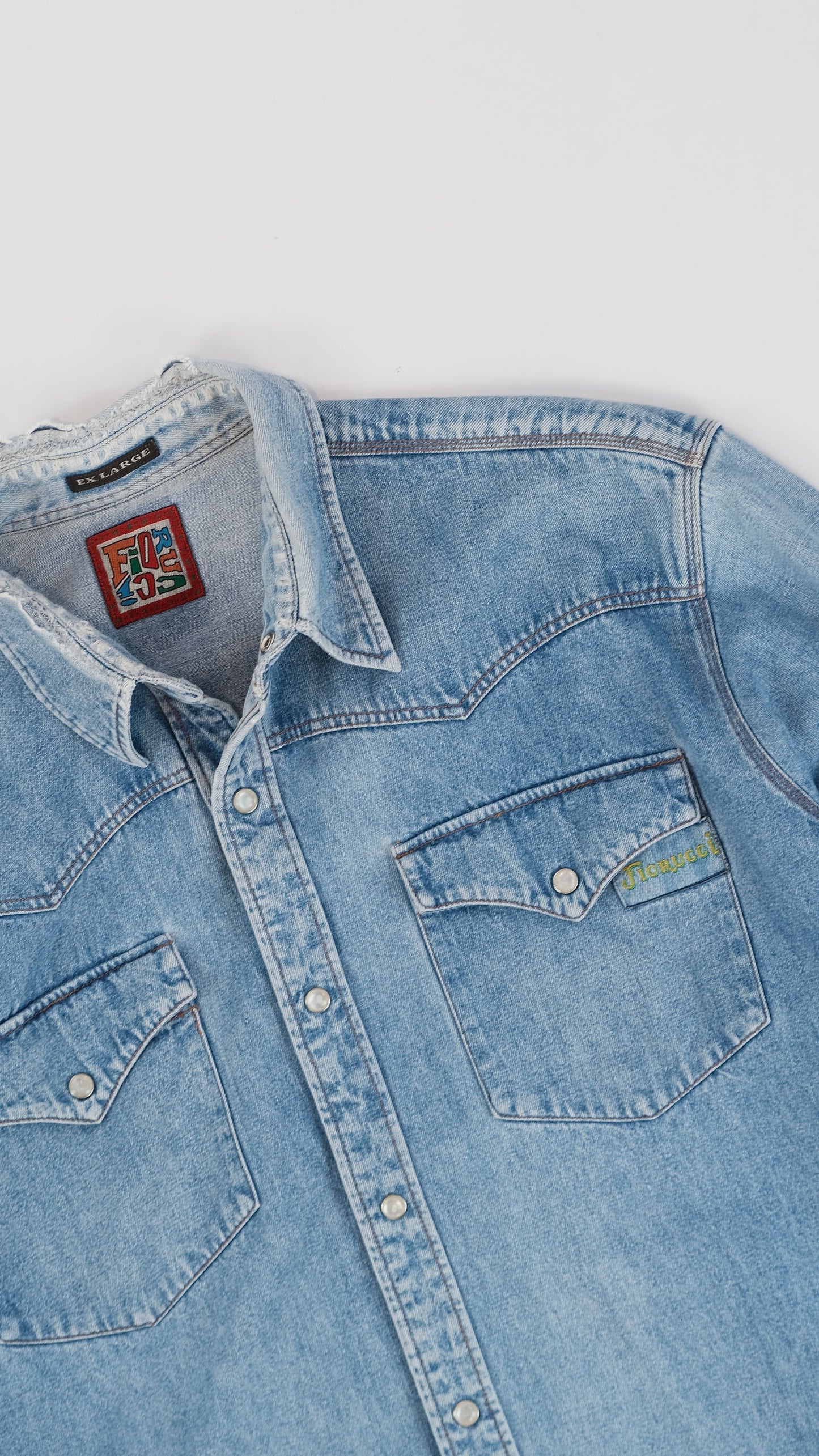 80s Fiorucci western denim shirt XL