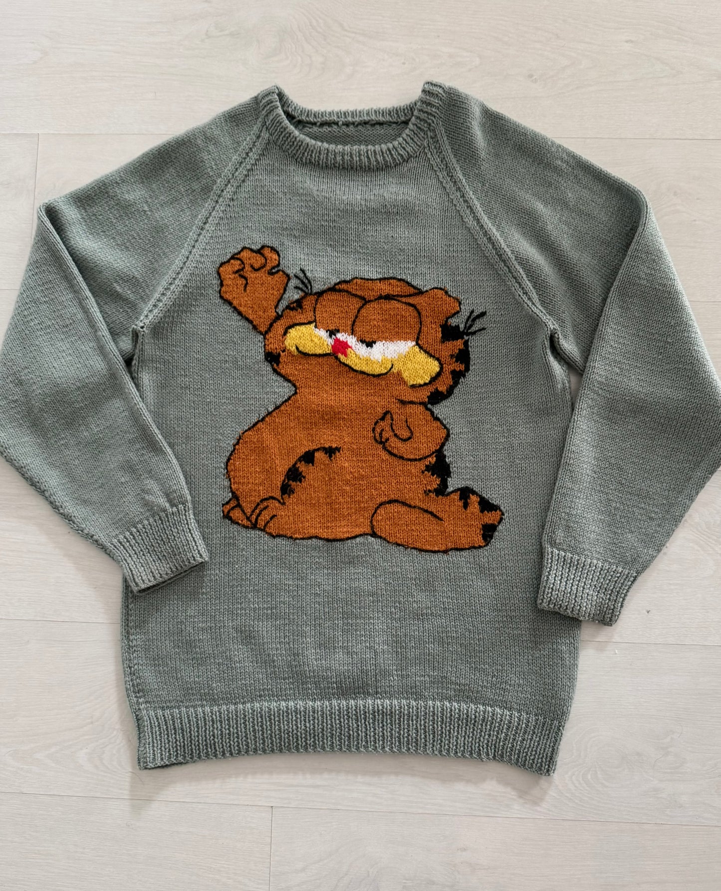Hand Knitted W/ Garfield M