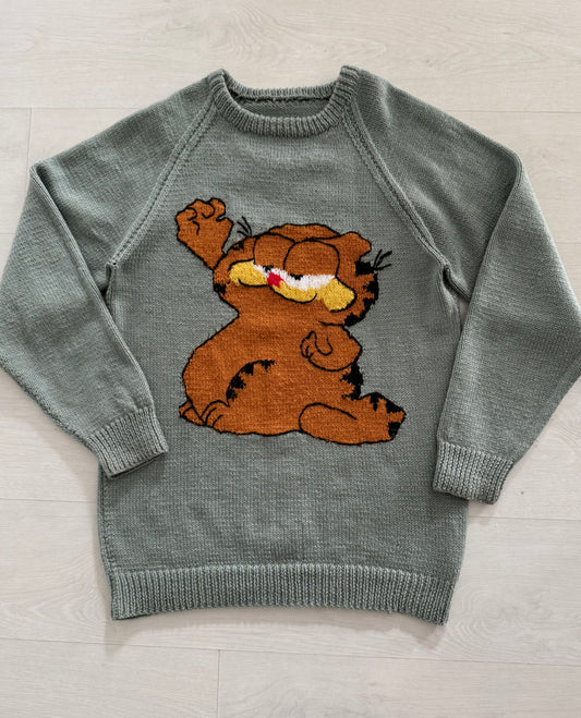 Hand Knitted W/ Garfield M