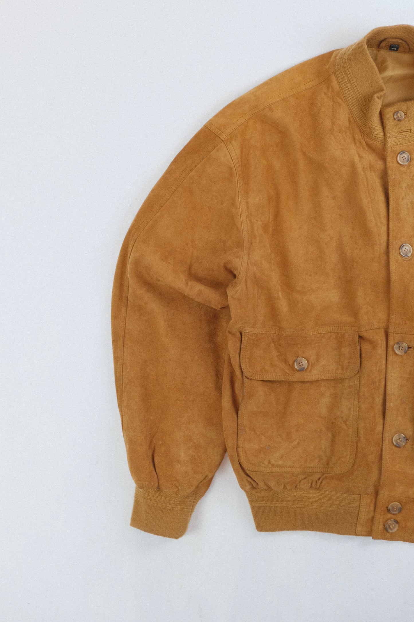 80s suede Bomber jacket L