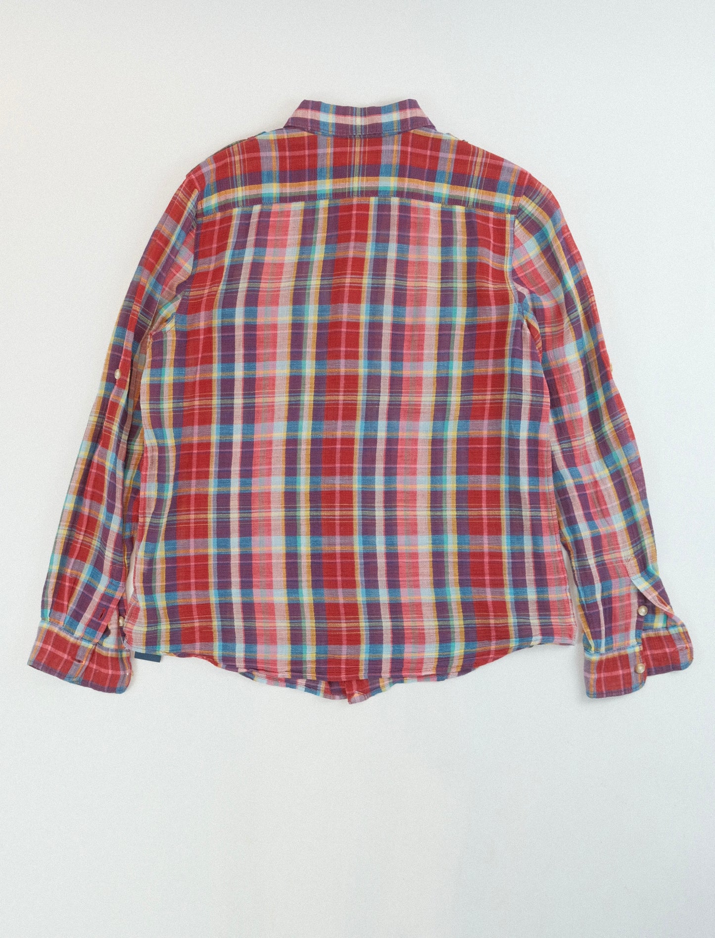 90s Polo Jeans light checkered shirt S