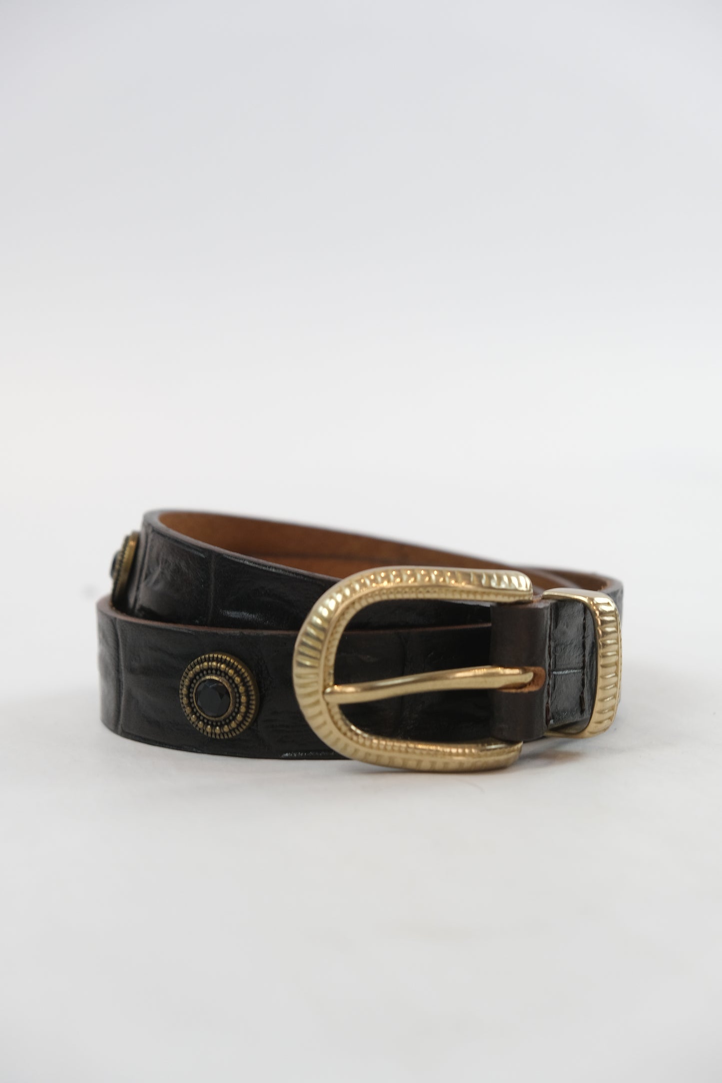 Western leather belt