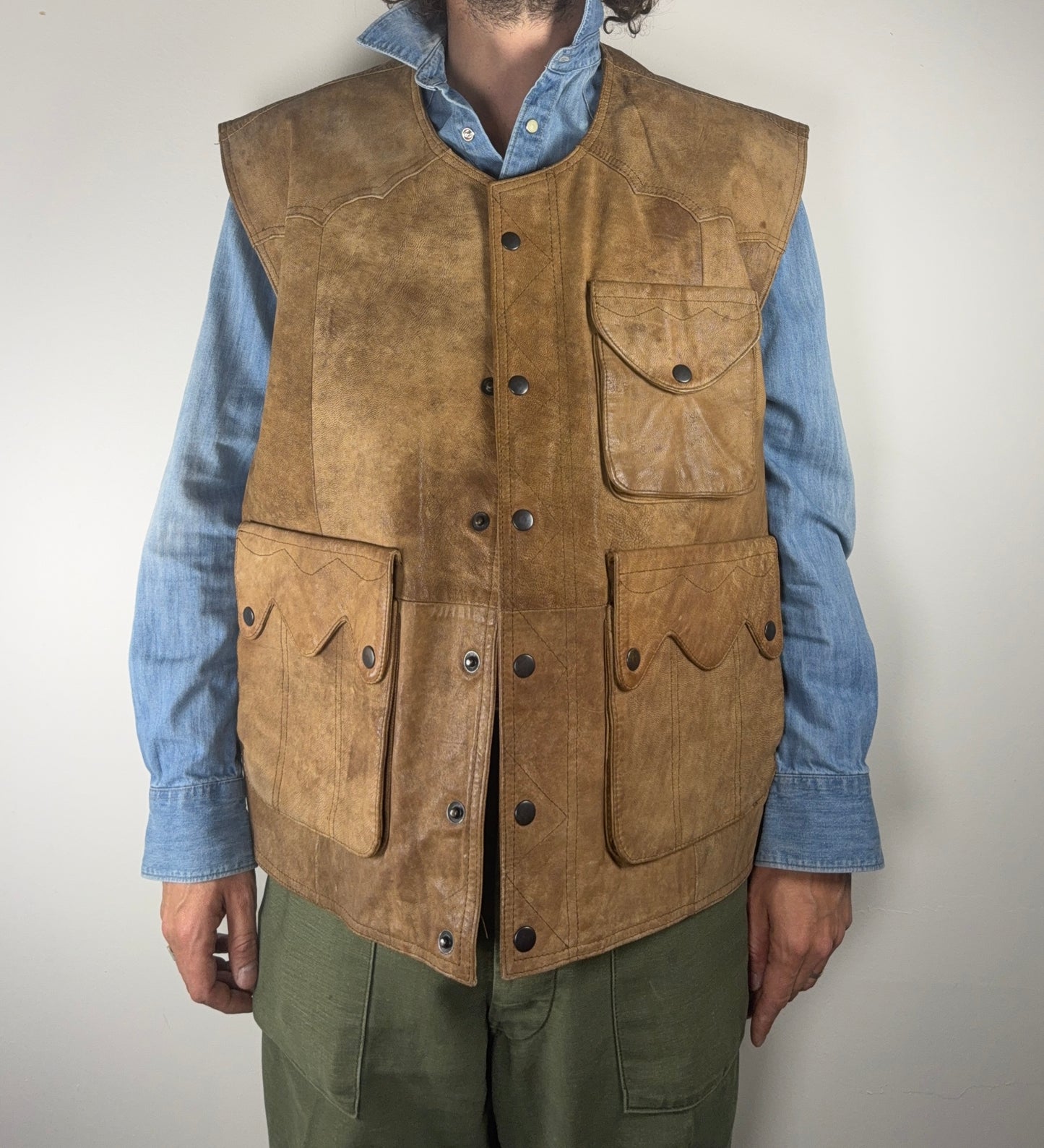 Leather vest XL