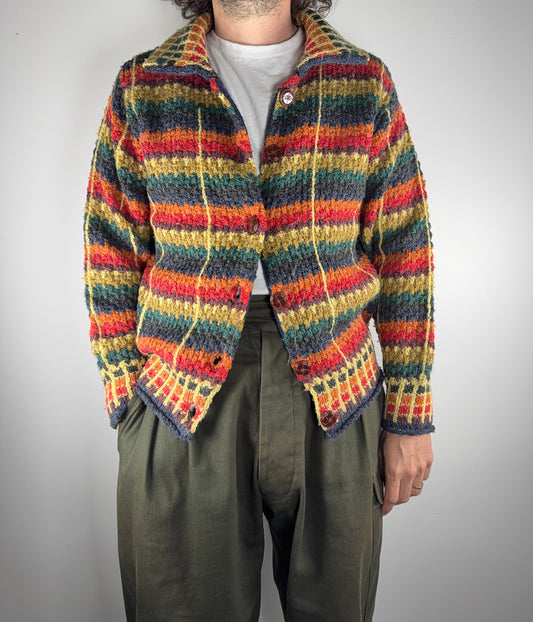 Handmade Colourful Cardigan M