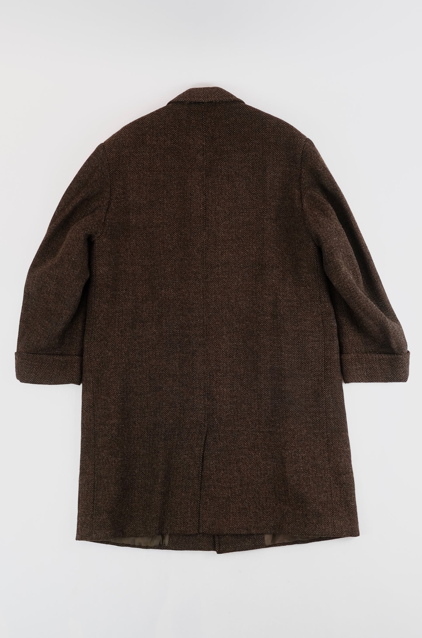 70s HBT tweed coat L