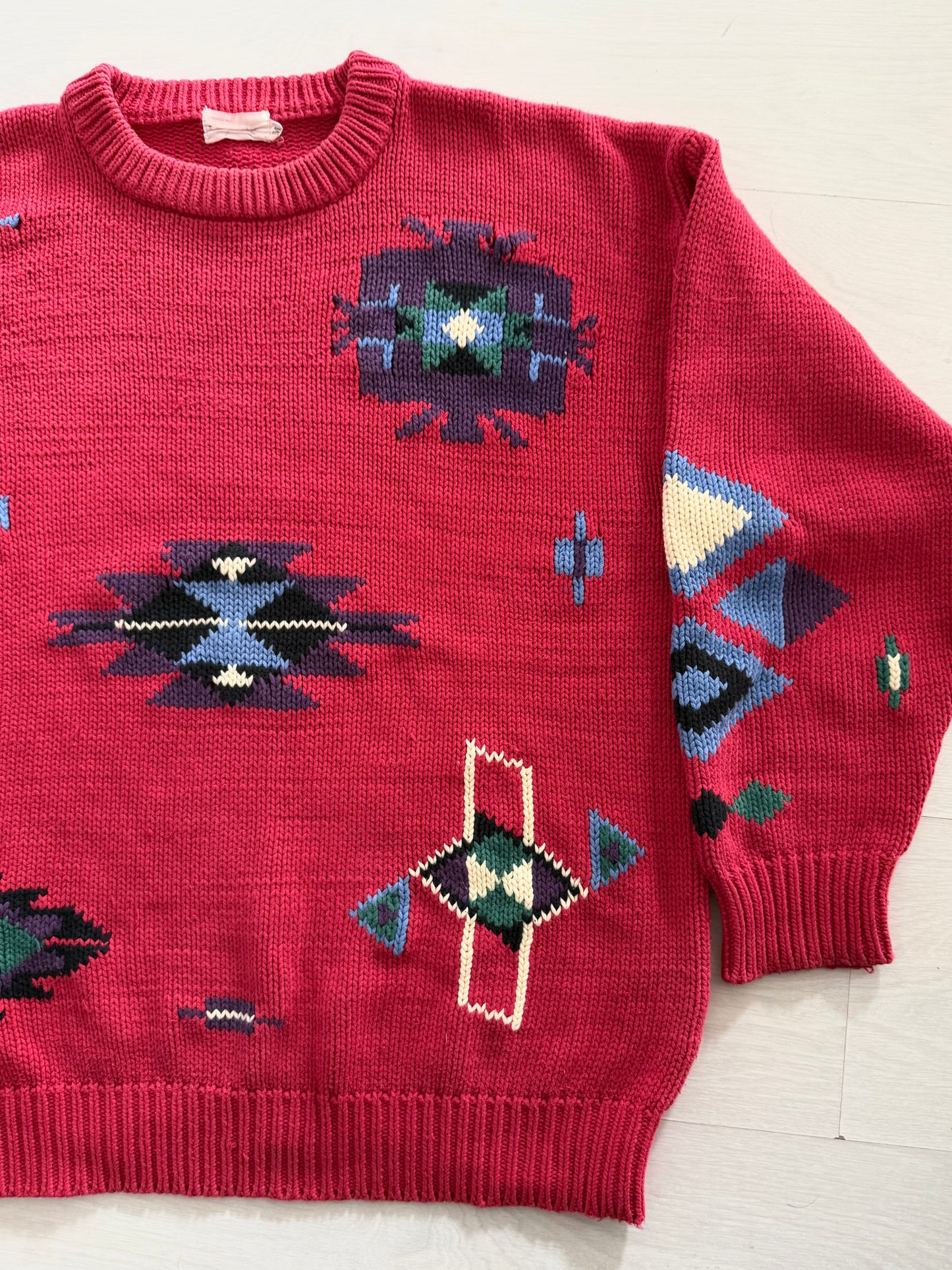 Hand knitted sweater L