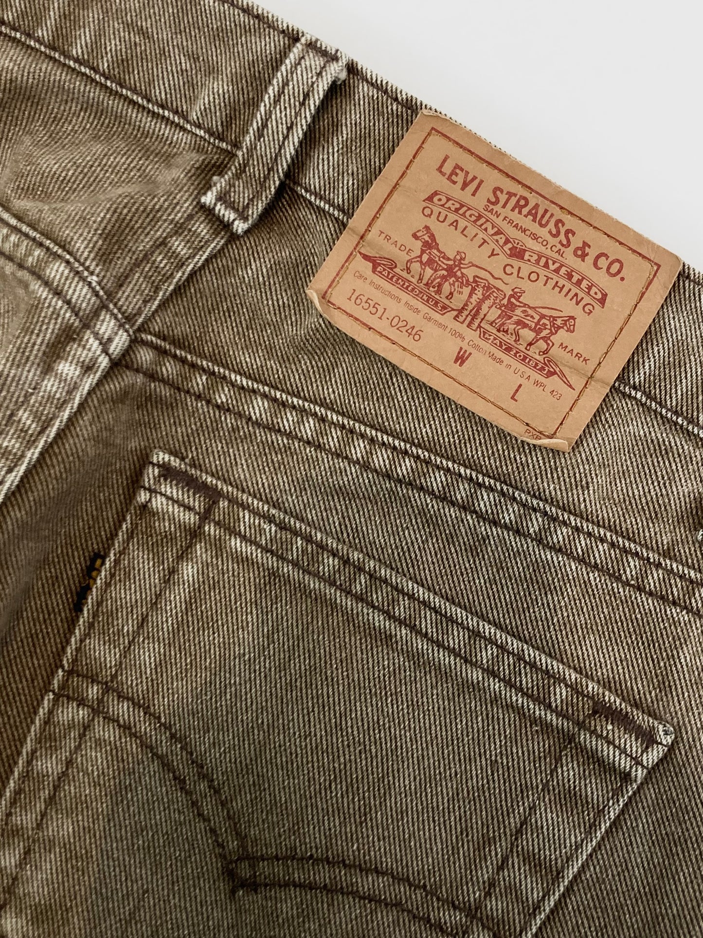 80s Levi’s brown wash denim