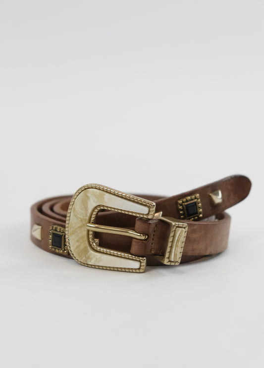 Western leather belt