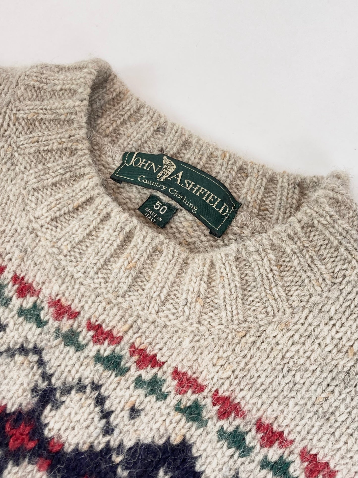 90s John Ashfield knitted horse sweater