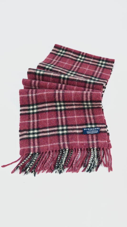 Vintage Burberry tartan scarf