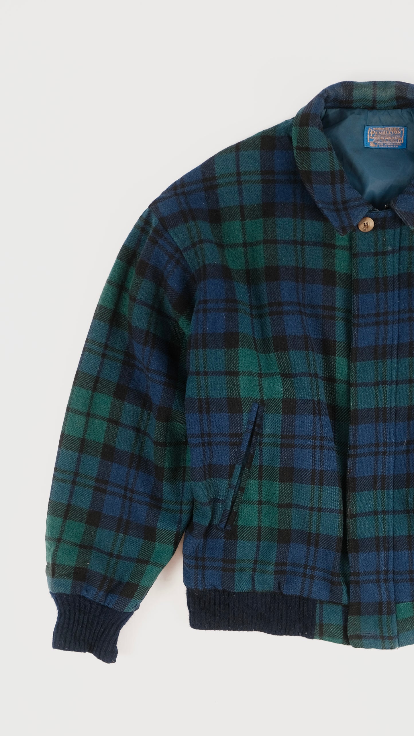 60s Pendleton bomber tweed jacket L