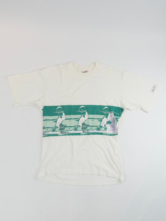 80s Ellesse Tennis printed Tee M